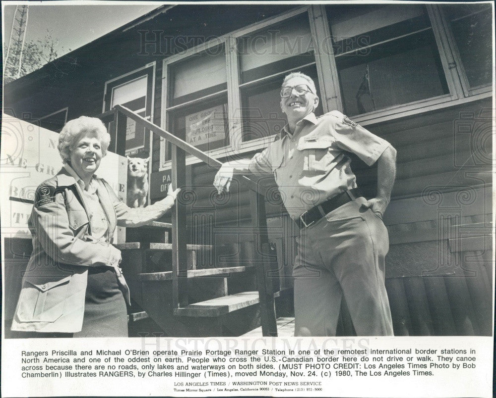 1980 US-Canadian Border Prairie Portage Ranger Station Press Photo - Historic Images