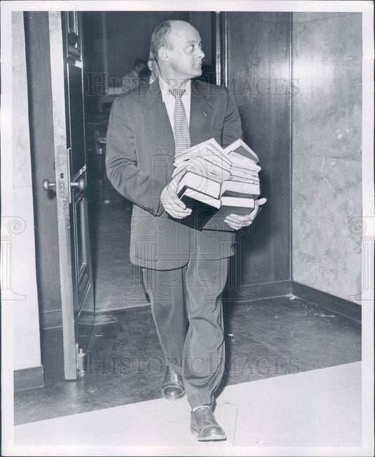 1954 Detroit, Michigan MI Communist Party Chairman Saul Wellman Press Photo - Historic Images