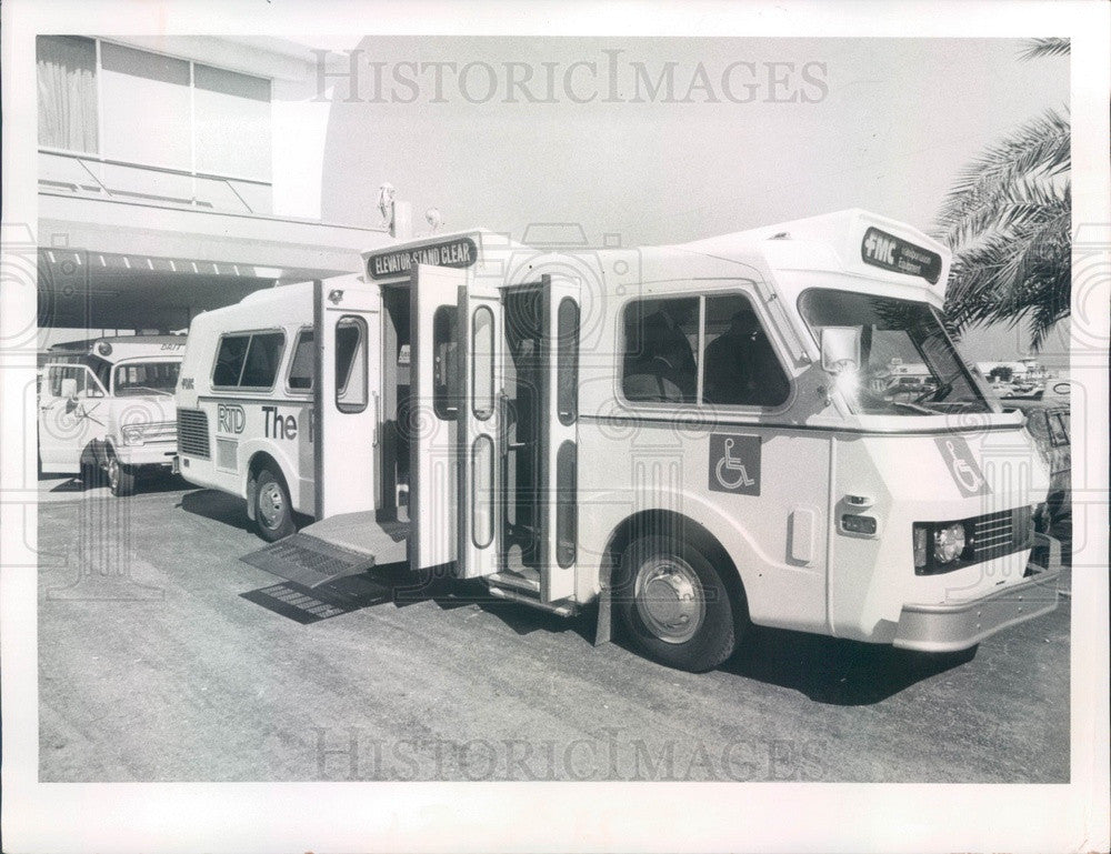 1974 St Petersburg, Florida Transportation for Handicapped Press Photo - Historic Images