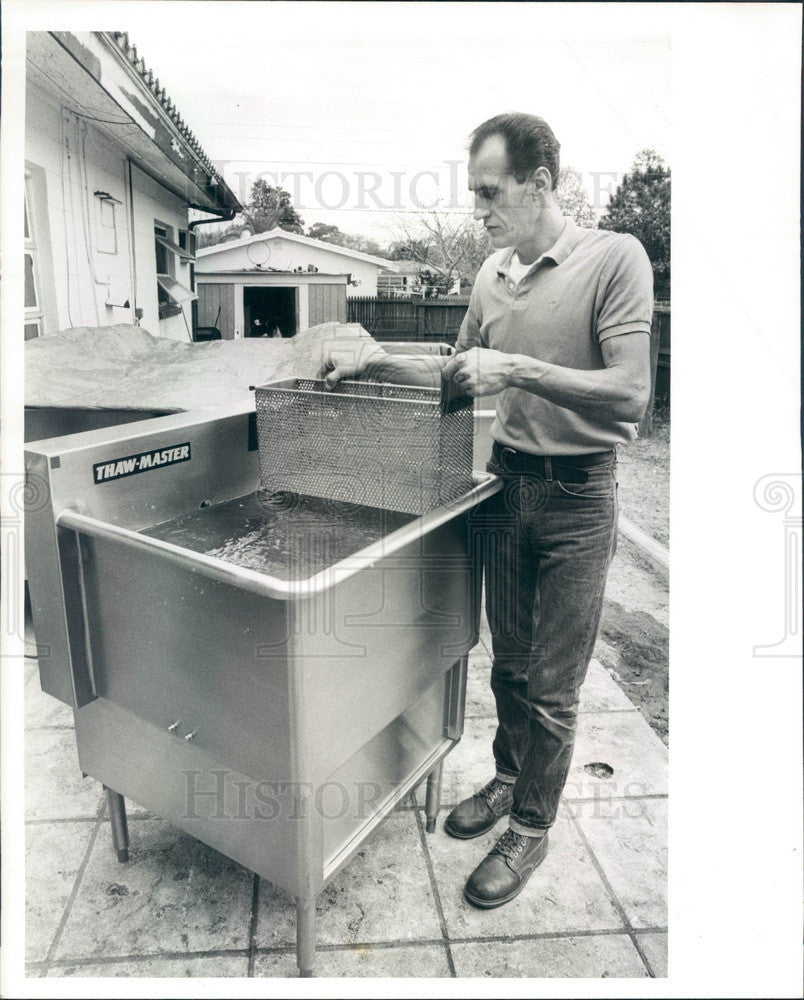 1985 Clearwater, Florida Thaw-Master Inventor Bob Fuller Press Photo - Historic Images