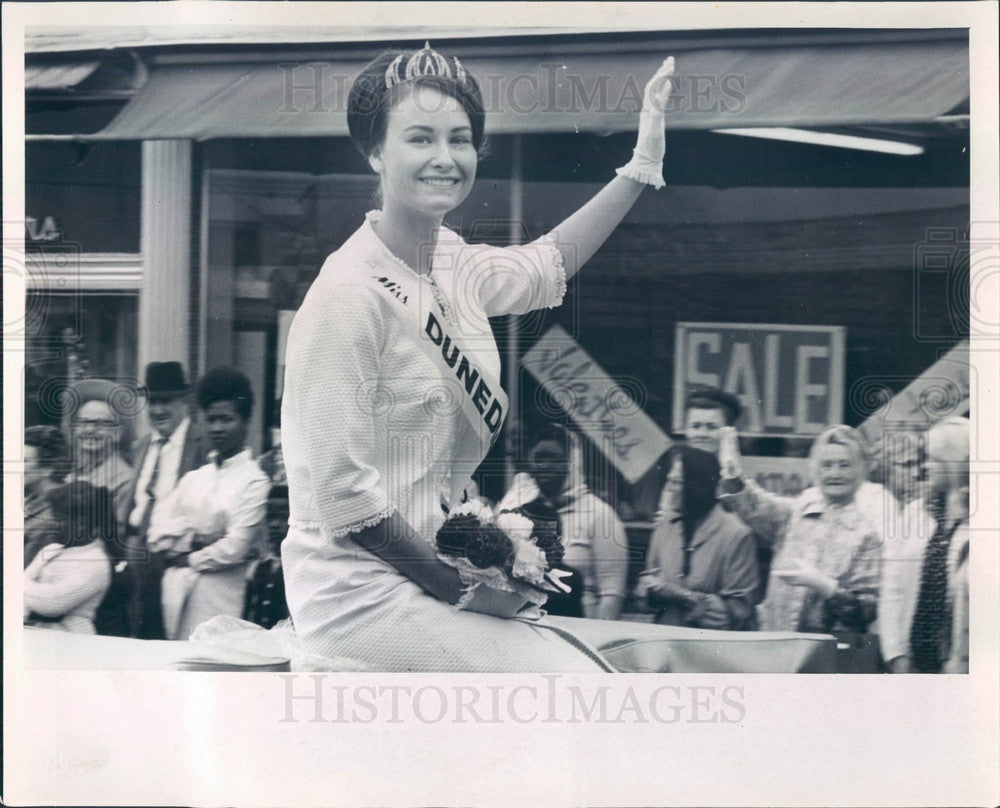 1965 Clearwater, FL Christmas Parade Miss Dunedin Marjorie Miller Press Photo - Historic Images