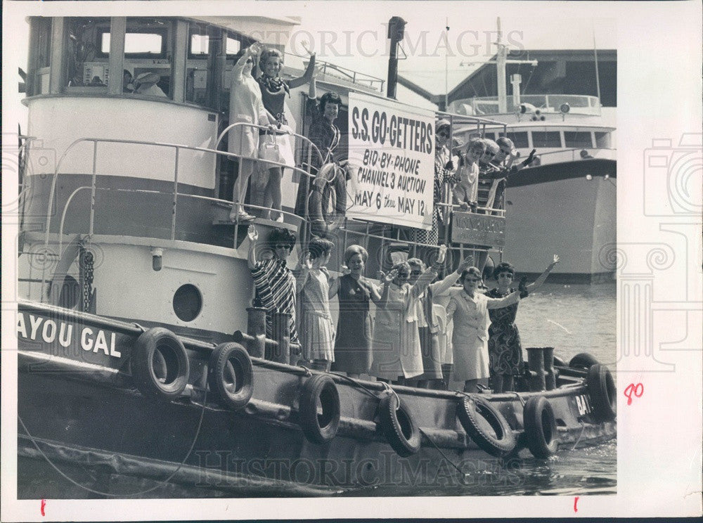 1968 St Petersburg, FL TV Station WEDU Auction Go-Getters Press Photo - Historic Images