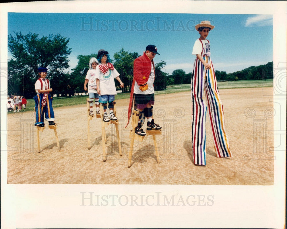 1993 Highland Park, Illinois Camp Big Top Clown Camp Press Photo - Historic Images