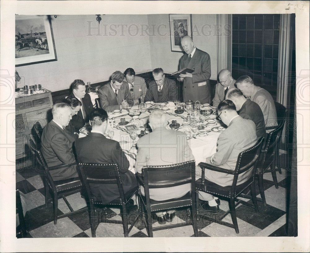 1953 Chicago, Illinois Union League Club Breakfast Prayer Meeting Press Photo - Historic Images