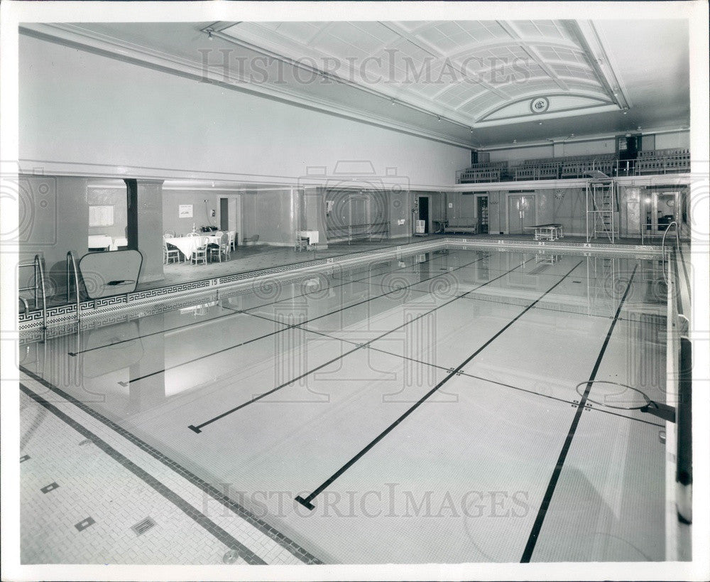 1961 Chicago, Illinois Union League Club Pool Press Photo - Historic Images