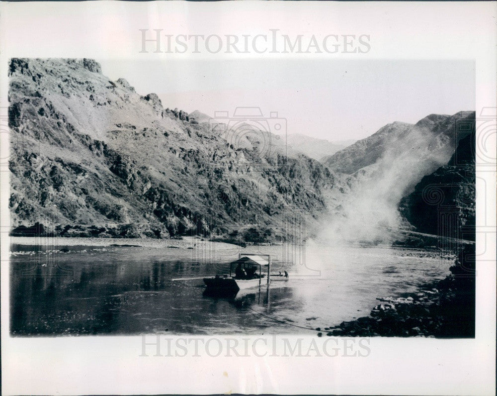 1946 Idaho Snake River Grand Canyon Near Head of Brockman Rapids Press Photo - Historic Images