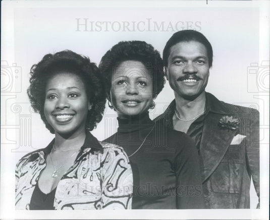 1976 Hollywood Actors Billy Dee Williams/Judyann Elder/Marion Ramsey Press Photo - Historic Images