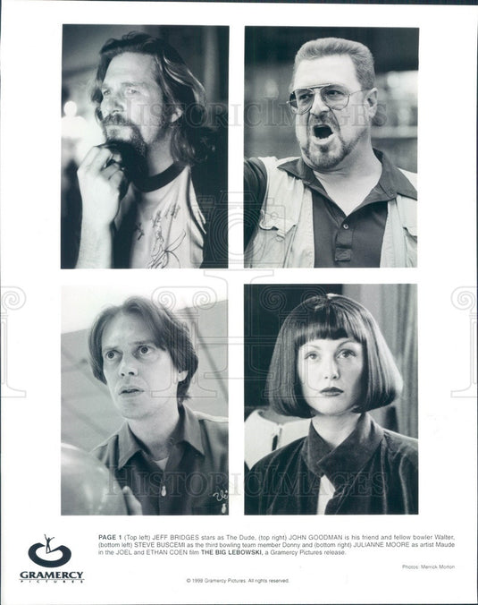 1998 Hollywood Actor Jeff Bridges/John Goodman/Steve Buscemi/J Moore Press Photo - Historic Images