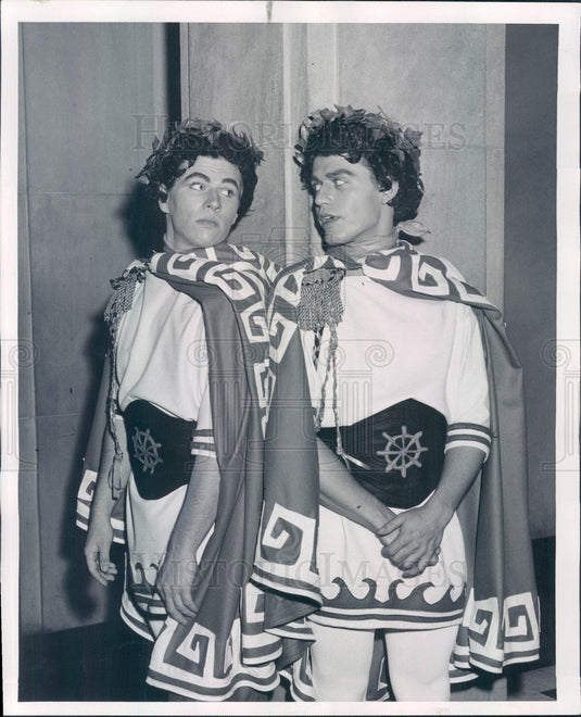 1962 Actors David Mink & Anthony Corso in Comedy of Errors Press Photo - Historic Images