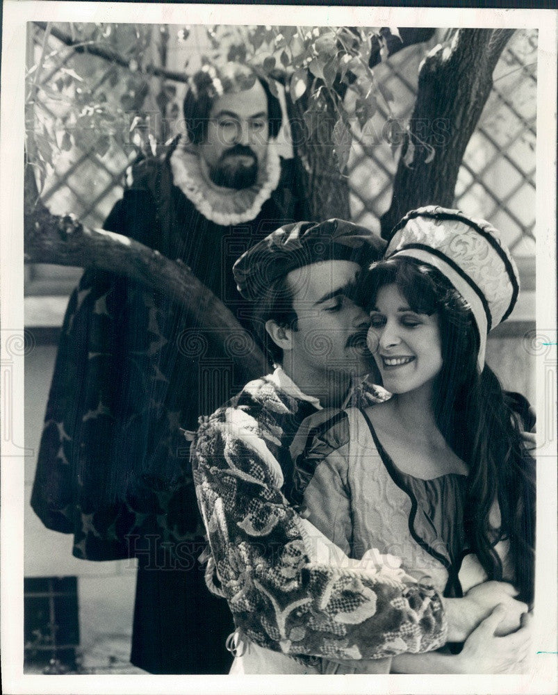 1977 Actors Nick Rudall, James Barry, Ann Goldman in The Tempest Press Photo - Historic Images