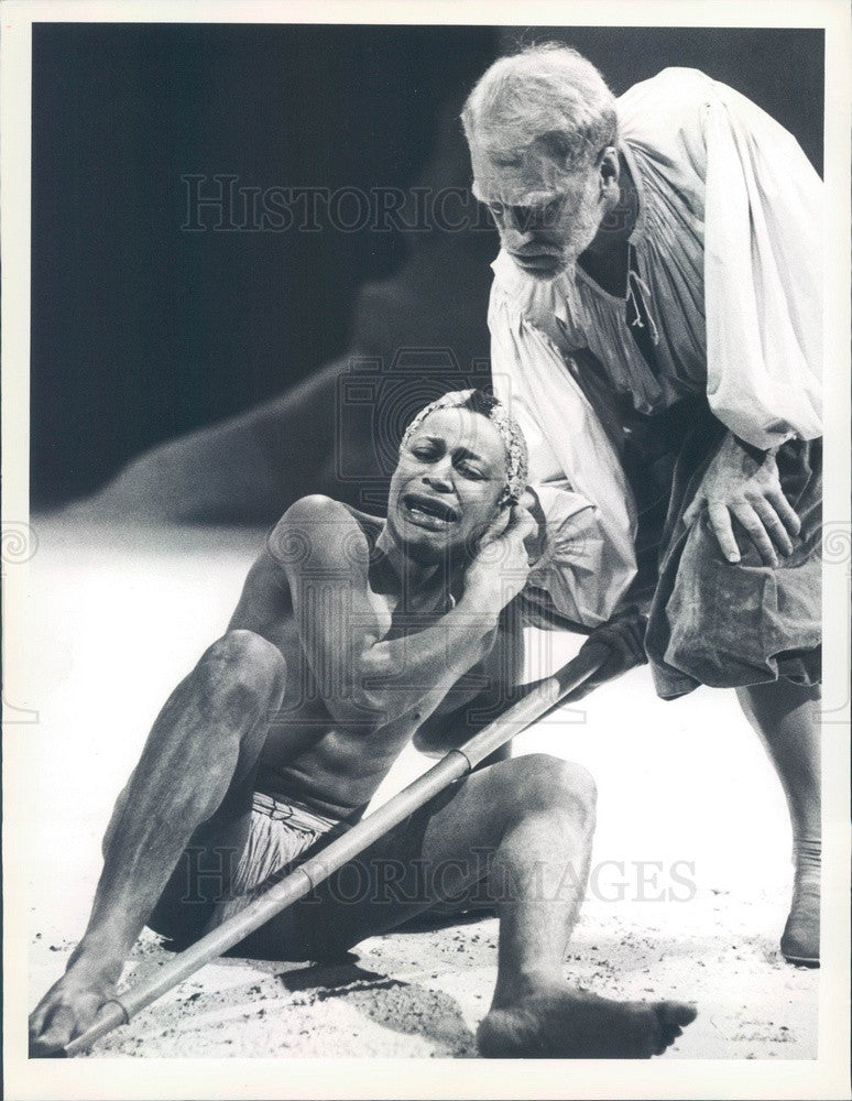 Undated Hollywood Actor Max Von Sydow &amp; Cyril Nri in The Tempest Press Photo - Historic Images