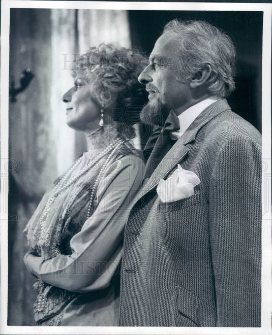 1974 Hollywood Actors Nancy Marchand & William Roerick Press Photo - Historic Images