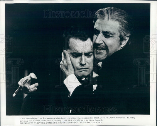 1967 Actors Lee Richardson & Robin Gammell, Minnesota Theater Co Press Photo - Historic Images