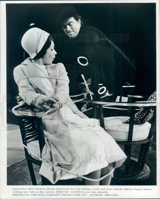 1967 Actors Helen Carey & Robin Gammell, Minnesota Theater Co Press Photo - Historic Images