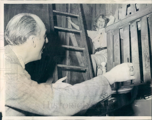 1963 Actress Marie Bernard & Director John Sweeney Press Photo - Historic Images