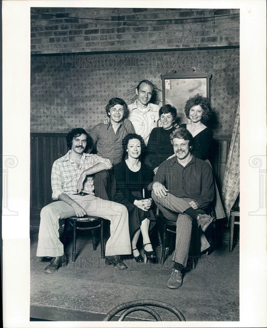 1975 Actors Jim Parks, Tony Lincoln, Sarajane Donley, Marge Kotlisky Press Photo - Historic Images