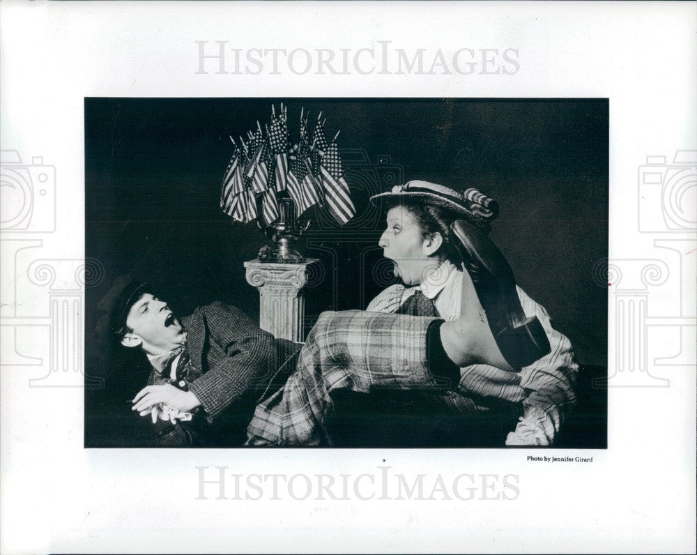 1981 Hollywood Actors Audrie Neenan &amp; Ross Lehman in Tintypes Press Photo - Historic Images