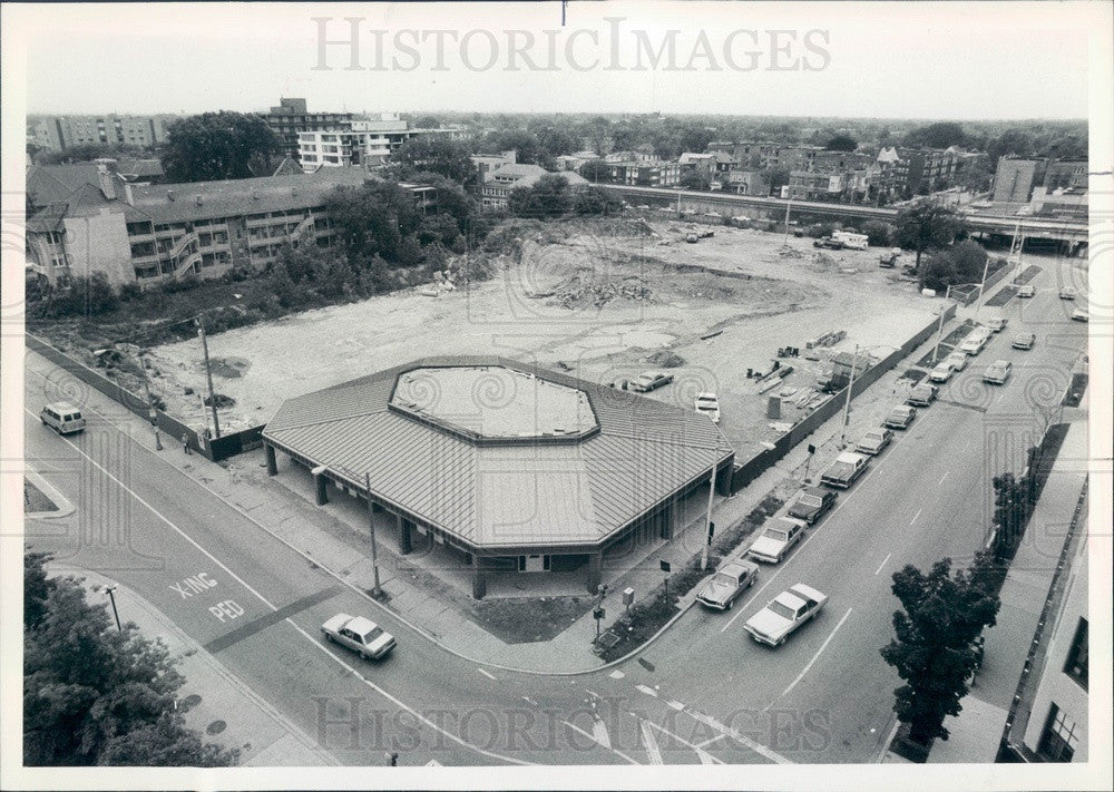 1981 Oak Park, Illinois Hemingway Square Construction Aerial View Press Photo - Historic Images