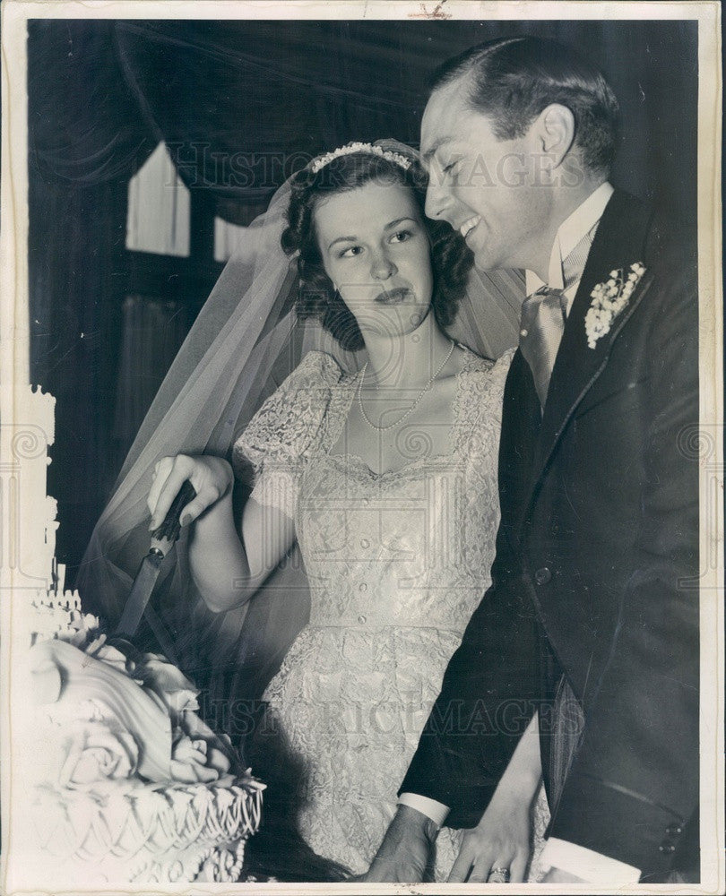 1939 Detroit, MI Public Works Commissioner William Walker Jr &amp; Wife Press Photo - Historic Images