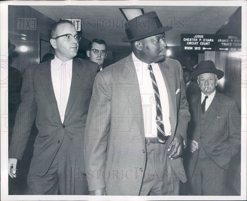 1956 Ecorse, MI Graft Inquiry, JC Walls, Ecorse Telegram Publisher Press Photo - Historic Images