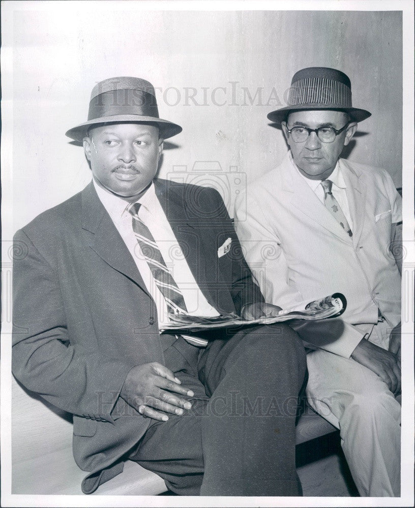 1956 Ecorse, MI Graft Inquiry, JC Walls, Ecorse Telegram Publisher Press Photo - Historic Images