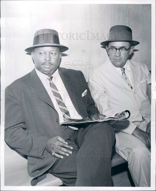 1956 Ecorse, MI Graft Inquiry, JC Walls, Ecorse Telegram Publisher Press Photo - Historic Images