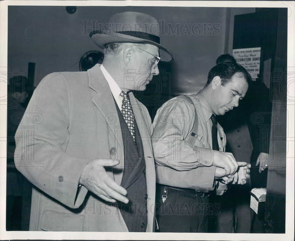 1947 Detroit, Michigan Auto Dealer Donald S Wallace Press Photo - Historic Images