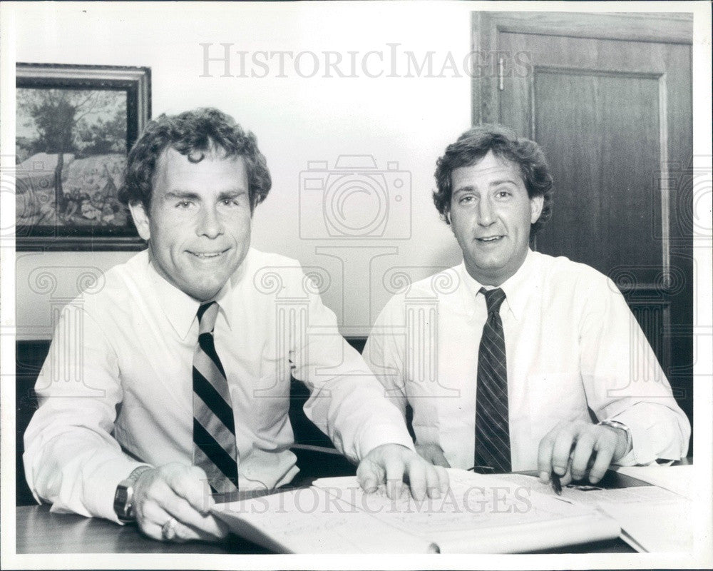 1985 Texas Lawyers Peter Waldmeir &amp; Thomas Heiden Press Photo - Historic Images