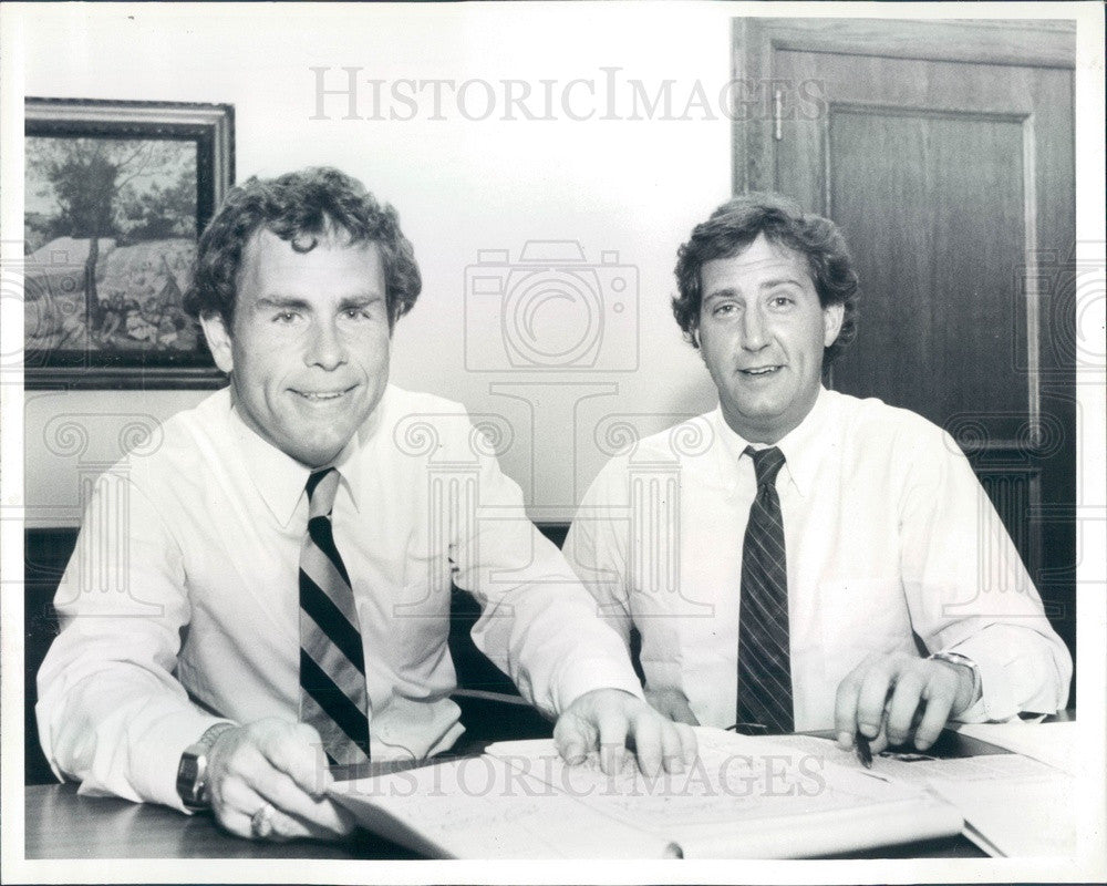 1985 Texas Lawyers Peter Waldmeir & Thomas Heiden Press Photo - Historic Images