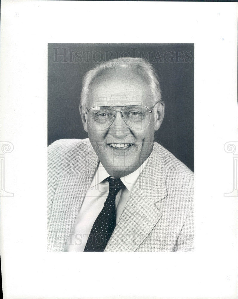 1990 Detroit News Sports Writer Pete Waldmeir Press Photo - Historic Images