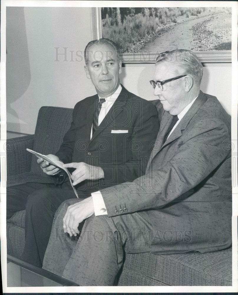 1961 Central Colorado Power Co Pres James Cryder & Public Service Press Photo - Historic Images