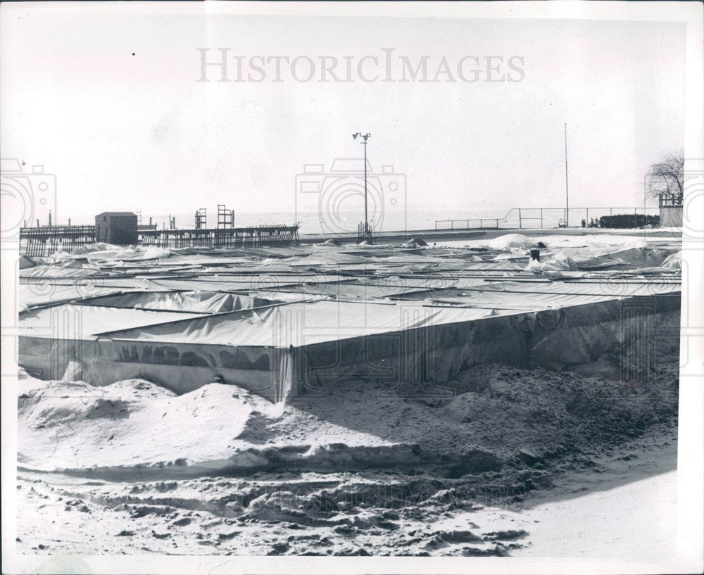 1962 Grosse Pointe, Michigan City Swimming Pool Construction Press Photo - Historic Images