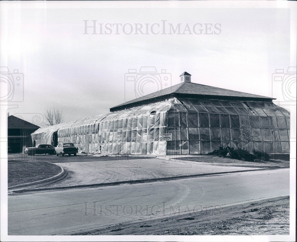 1961 Taylor Township, Michigan Fairline Shopping Center Construction Press Photo - Historic Images