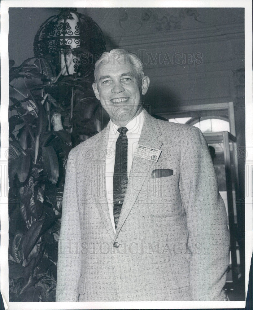 1958 Detroit, Michigan Police Inspector Melville Bullach Press Photo - Historic Images