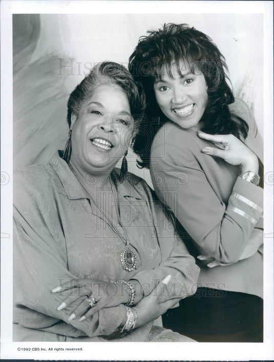 1992 Hollywood Actors Della Reese & Jackee Harry in Royal Family Press Photo - Historic Images