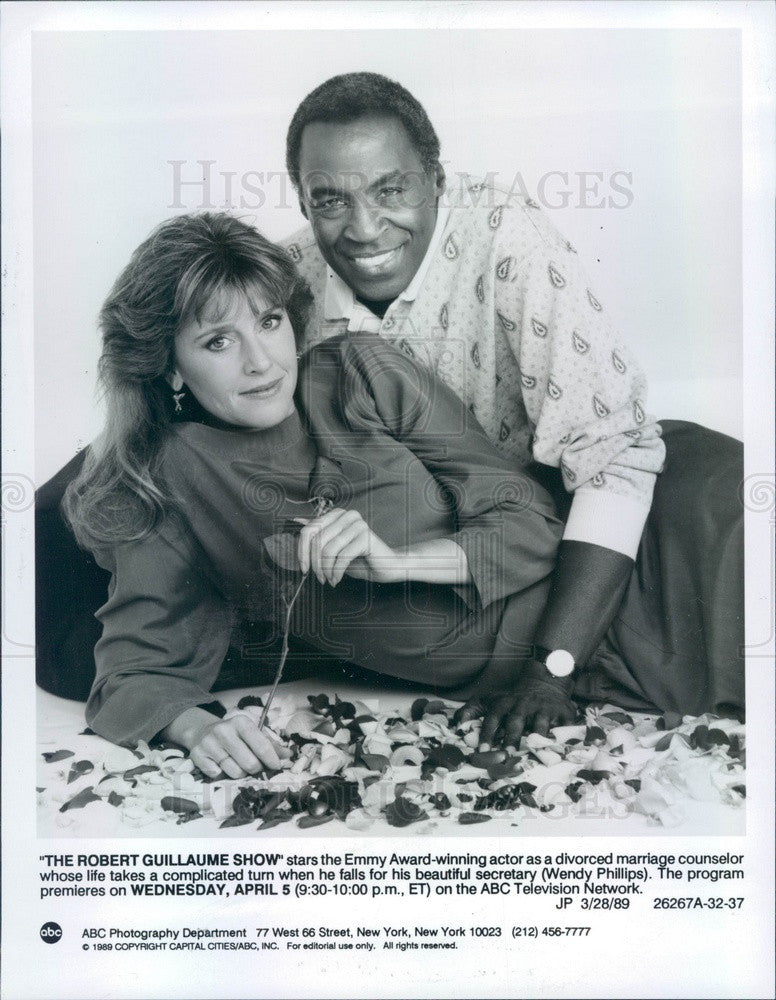 1989 Hollywood Actors Robert Guillaume &amp; Wendy Phillips Press Photo - Historic Images