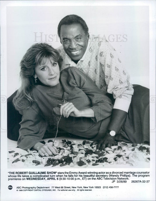 1989 Hollywood Actors Robert Guillaume & Wendy Phillips Press Photo - Historic Images