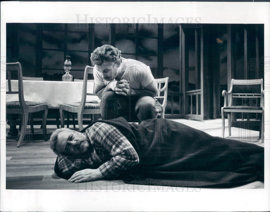 1990 Hollywood Actors John Mahoney & Scott Jaeck in Uncle Vanya Press Photo - Historic Images