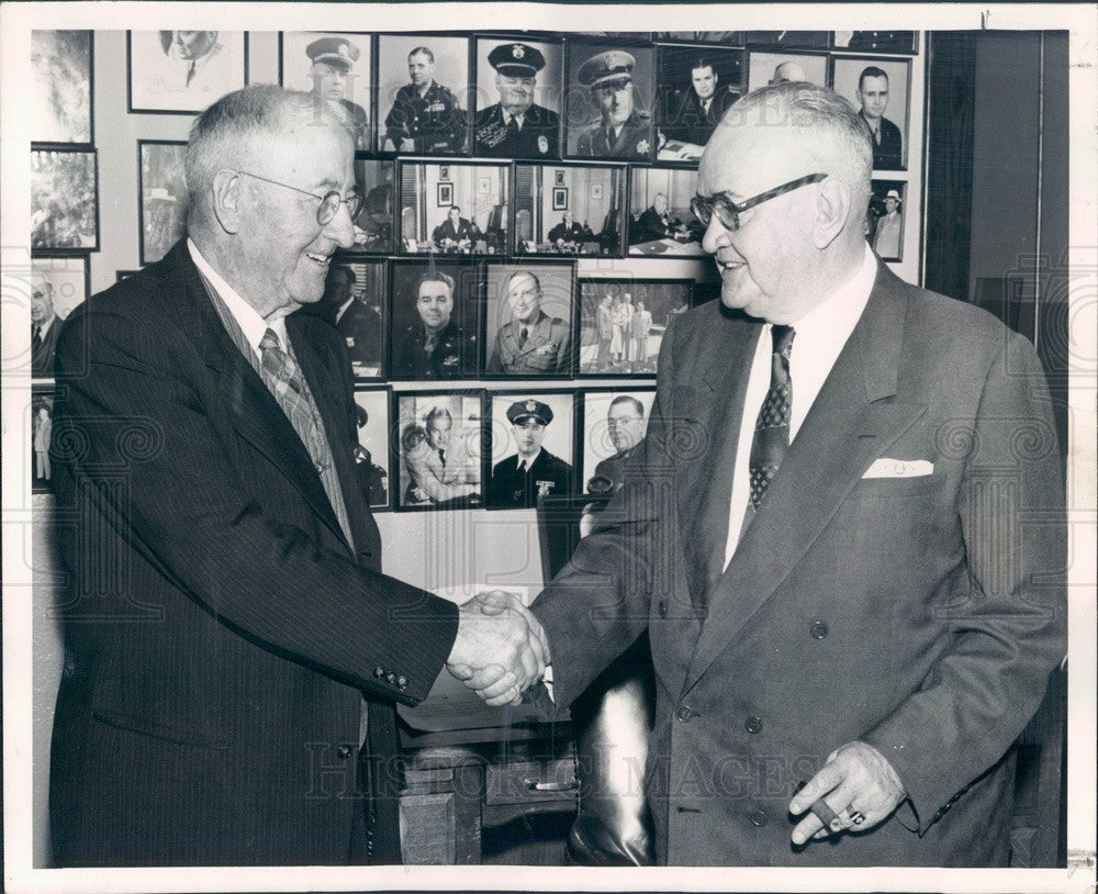 1954 Colorado Springs, Colorado Police Chief IB (Dad) Bruce Press Photo - Historic Images