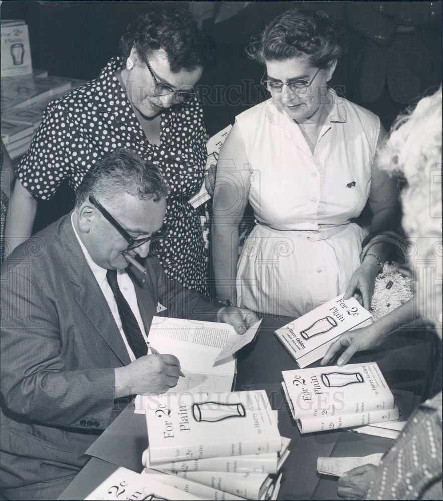 1959 American Jewish Author Harry Golden Press Photo - Historic Images