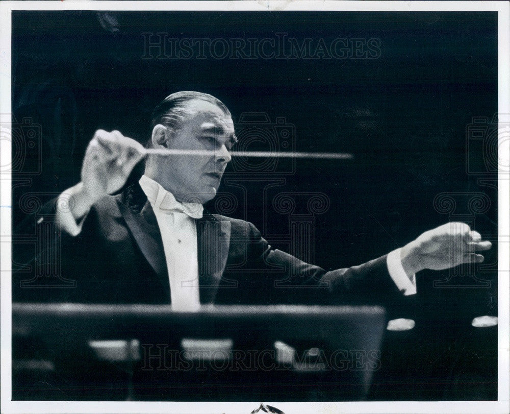 1973 Detroit, Michigan Symphony Orchestra Conductor Sixten Ehrling Press Photo - Historic Images