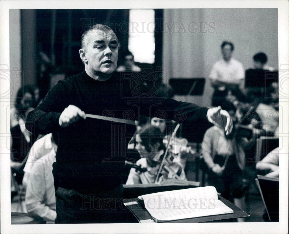 1969 Detroit, Michigan Symphony Orchestra Conductor Sixten Ehrling Press Photo - Historic Images