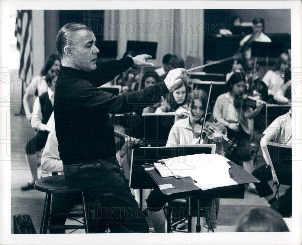 1969 Detroit, Michigan Symphony Orchestra Conductor Sixten Ehrling Press Photo - Historic Images