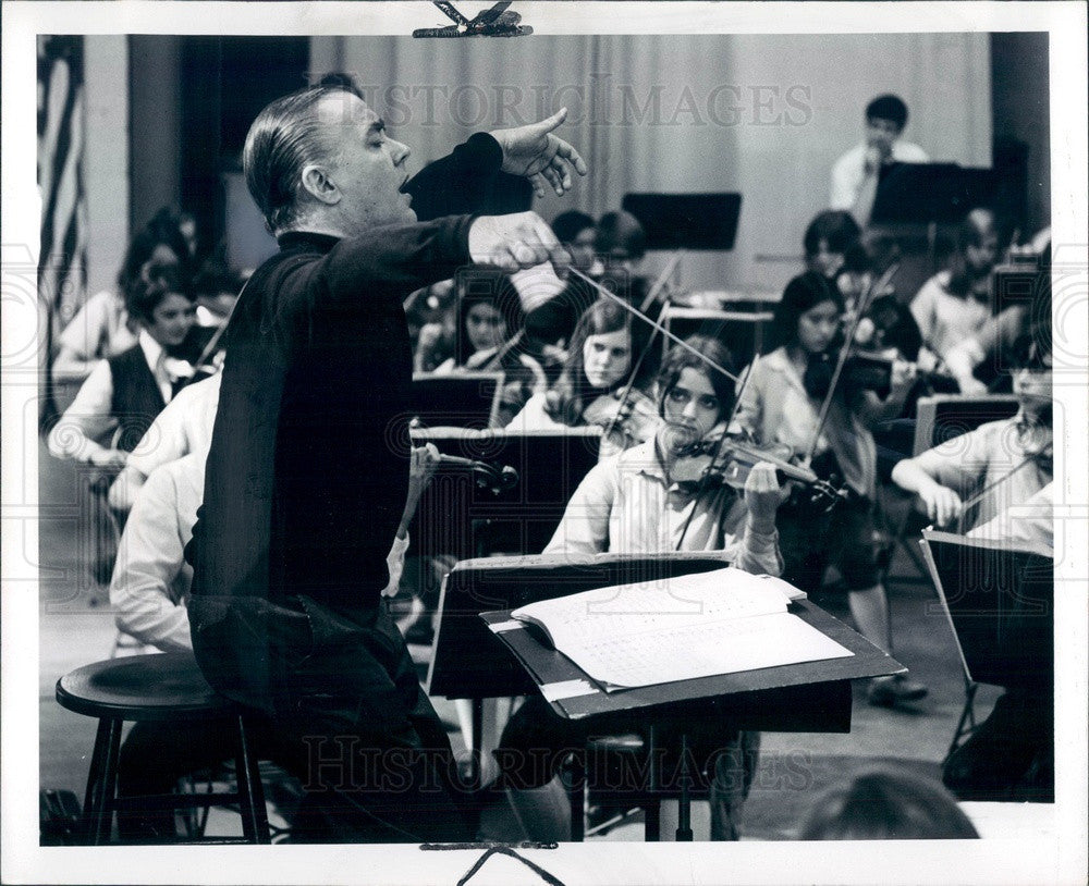 1969 Detroit, Michigan Symphony Orchestra Conductor Sixten Ehrling Press Photo - Historic Images