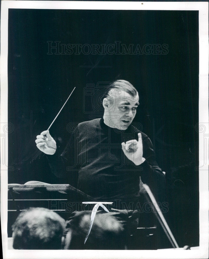 1968 Detroit, Michigan Symphony Orchestra Conductor Sixten Ehrling Press Photo - Historic Images