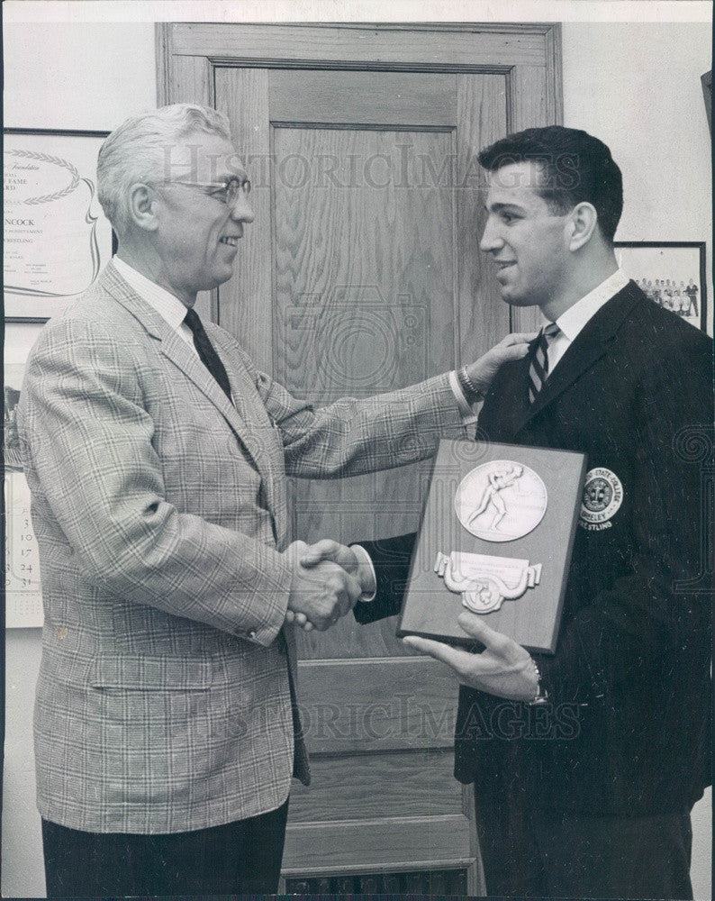 1961 Colorado State College Wrestler Leonard Lordino, Natl Champ Press Photo - Historic Images