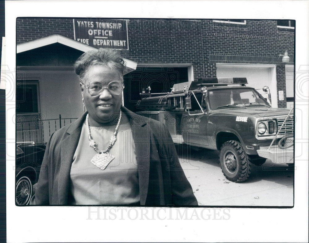 1988 Yates Township Supervisor Audrey Bullett Press Photo - Historic Images