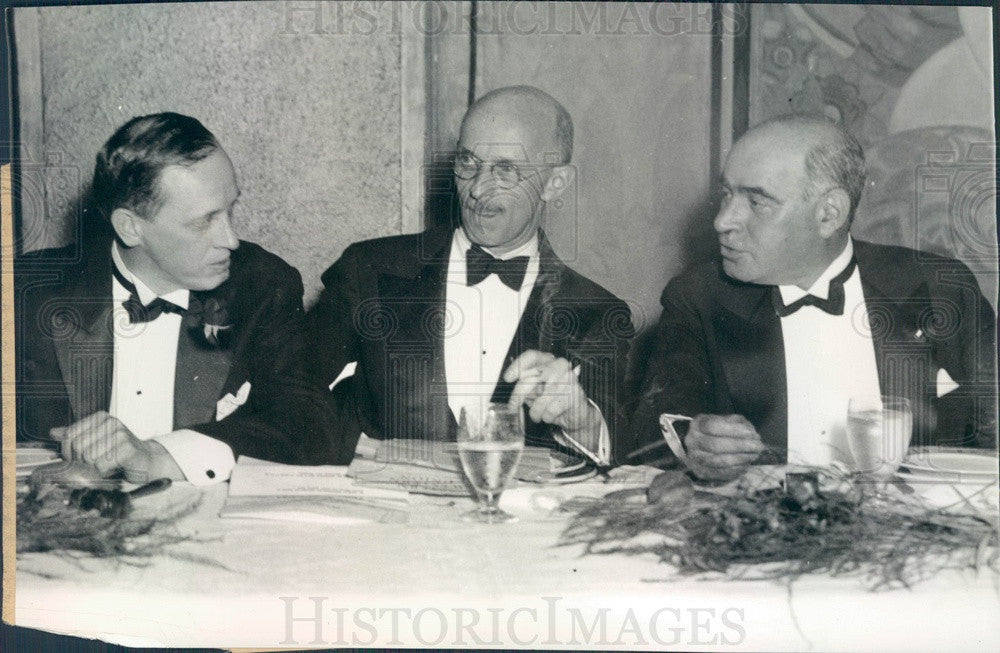 1933 Works Progress Admin Head Harry Hopkins, NY Gov Herbert Lehman Press Photo - Historic Images