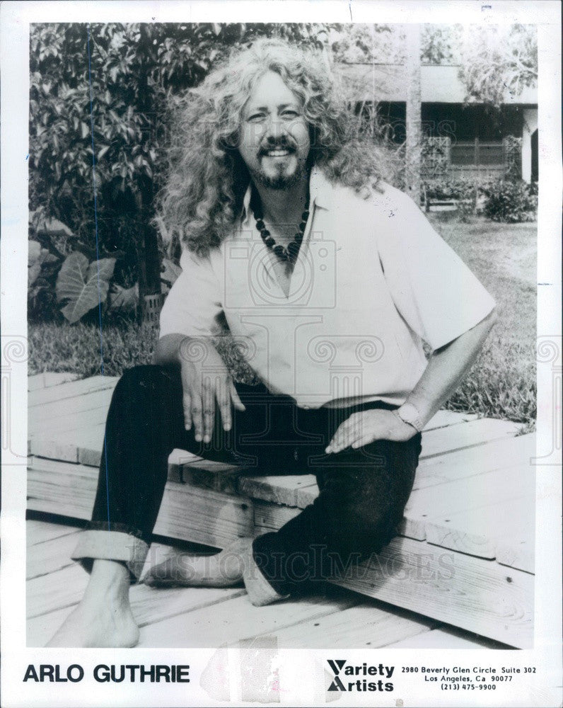 1989 American Folk Singer Arlo Guthrie Press Photo - Historic Images