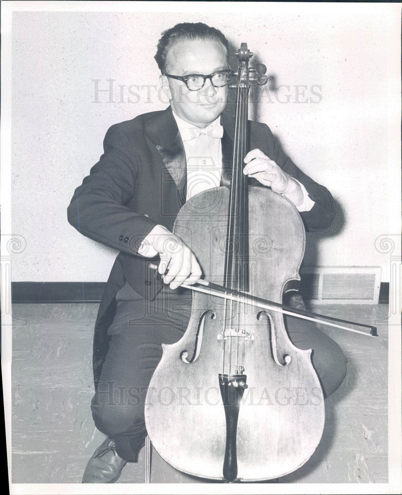 Undated Denver, Colorado Symphony Cellist & Conductor Fred Hoeppner Press Photo - Historic Images